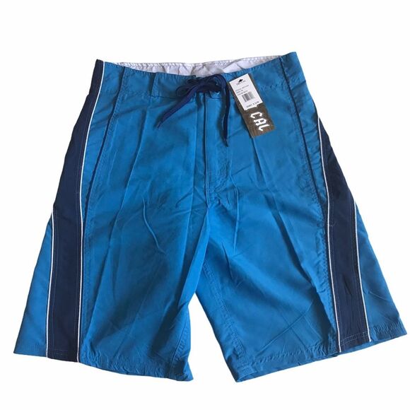 Tru Cal Men’s Swim Shorts Trunks Boardshorts Blue Sz 30 NWT - Picture 1 of 11
